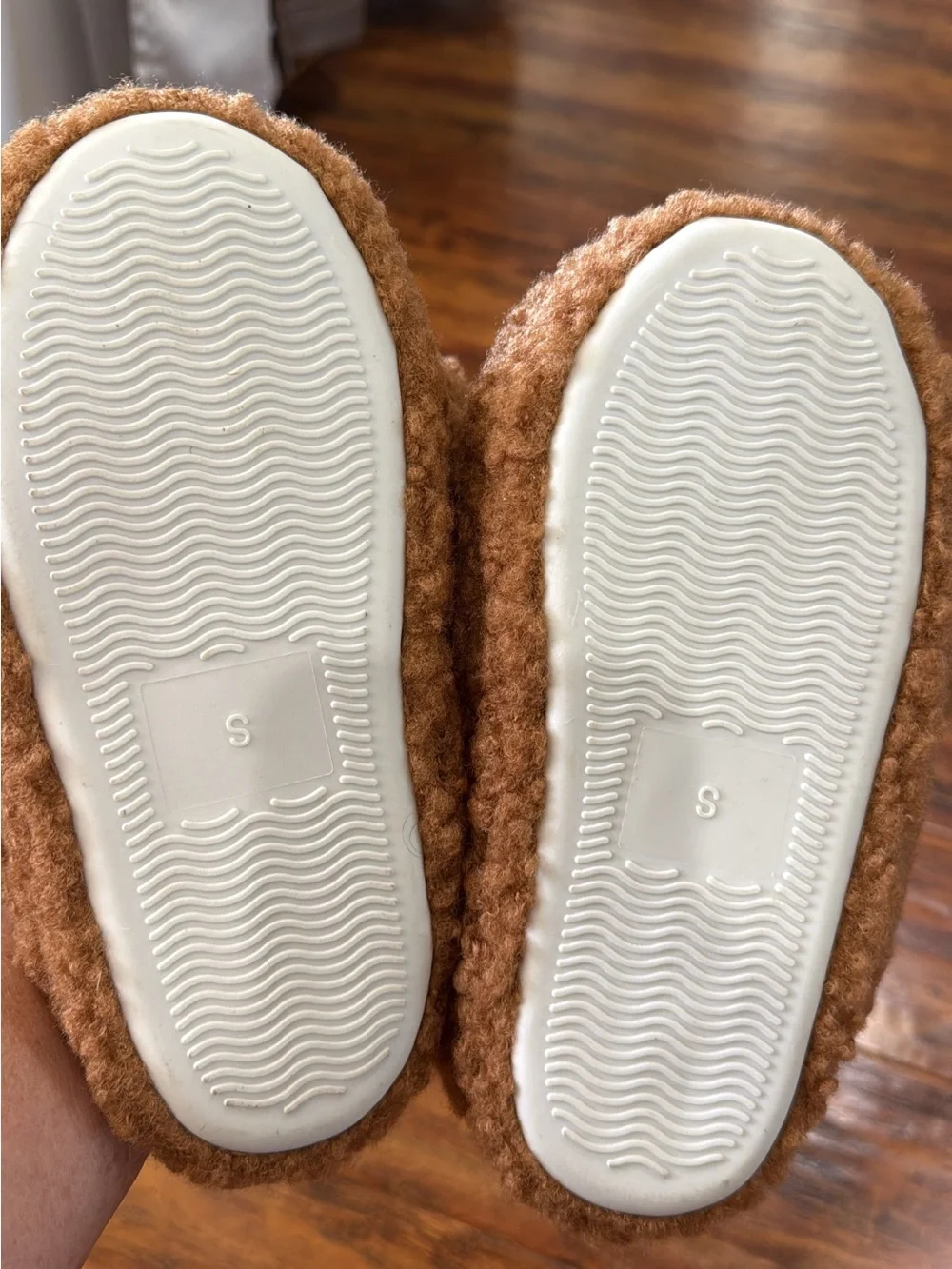 Ice Cream Plush Brown Dog Design Pet Slippers